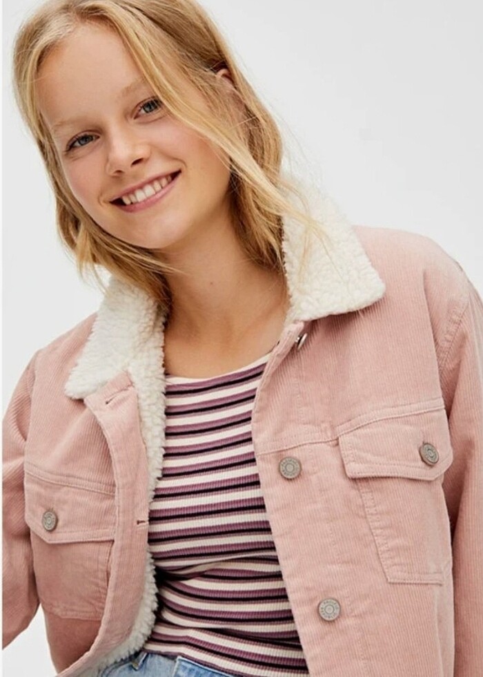 Bershka pembe ceket - Görsel 2