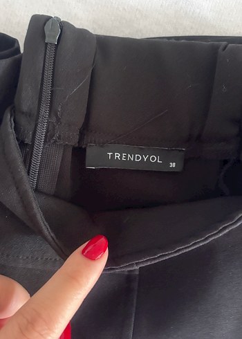 38 Beden Siyah Mini Pilili Kadın Etek