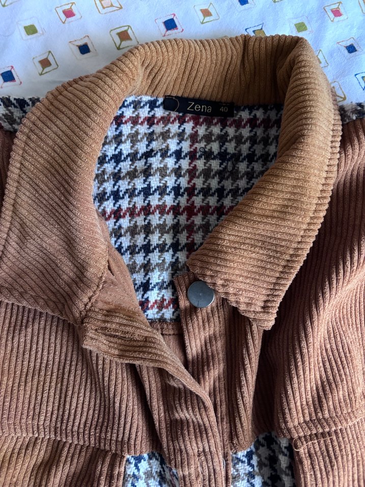 Bohem Tarz Uzun Kollu Düğmeli Kahverengi Gömlek - Görsel 3