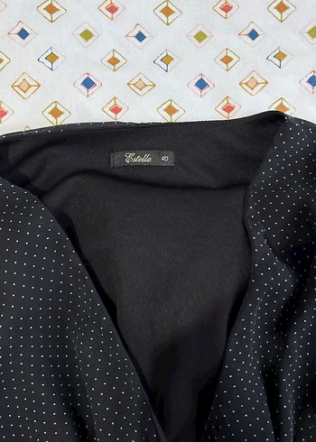 Siyah Puantiyeli Uzun Bohem Elbise - Görsel 5