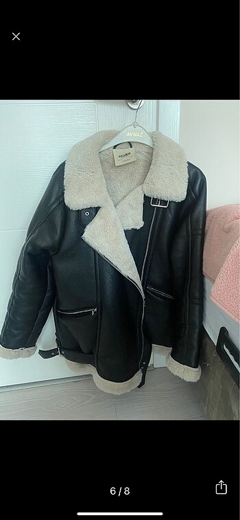 m Beden siyah Renk PULL AND BEAR MONT KURKLU