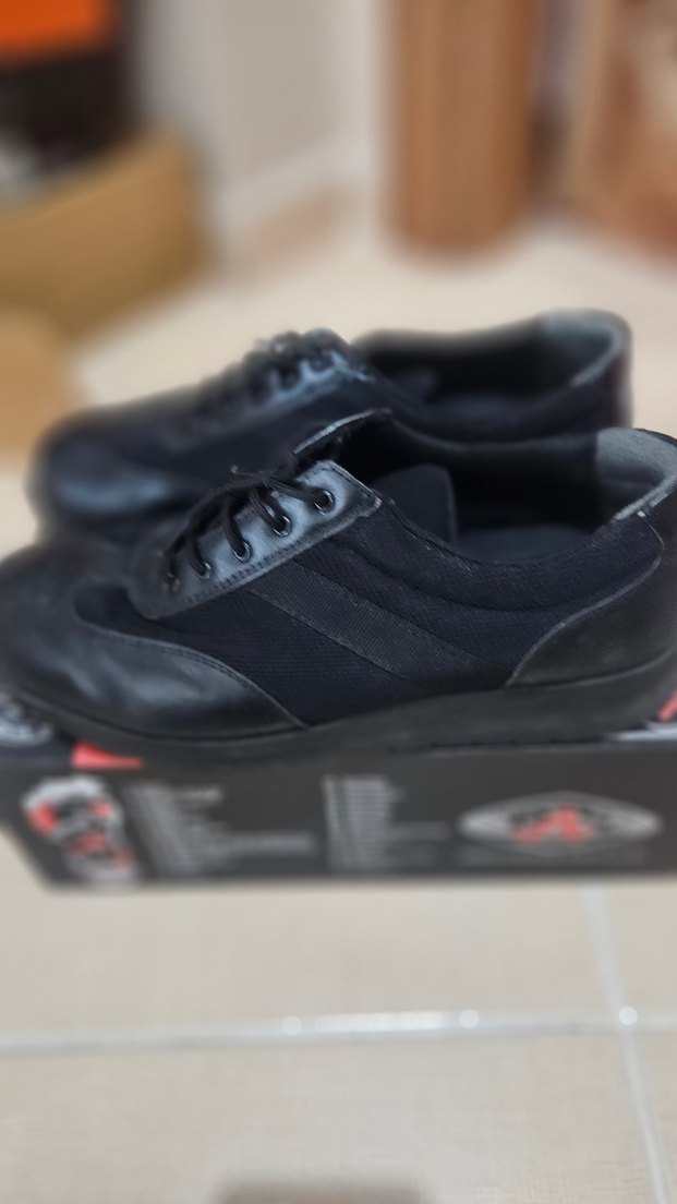 Erkek Siyah Goth Spor Ayakkabı Bağcıkları - Görsel 3