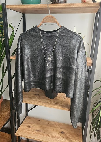 s Beden Gri Kadın Mini Sweatshirt