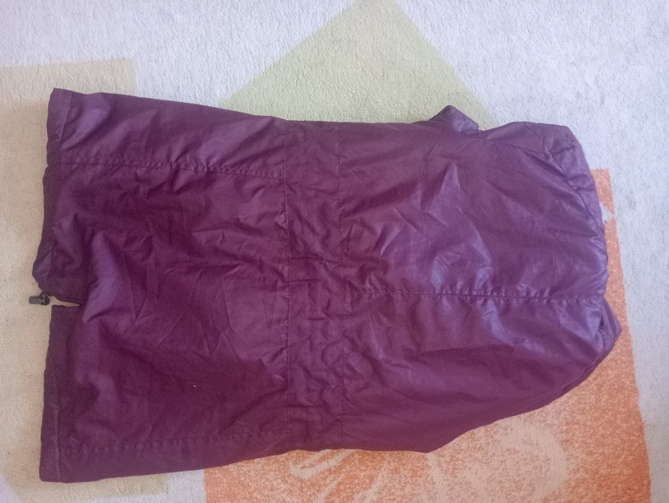 bordo parlak Kadın mont Fermuarlı Midi Boy - Görsel 4