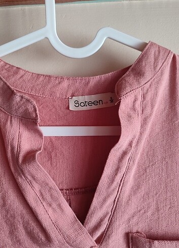 Saten Pembe gömlek