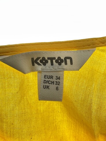 34 Beden sarı Renk Koton Bluz %70 İndirimli.