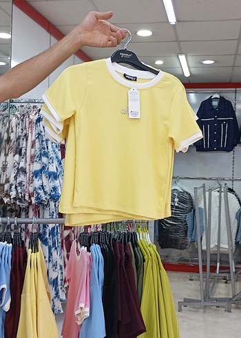44 Beden Pembe Kısa Kollu Mini Tişört