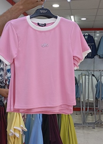 Pembe Kısa Kollu Mini Tişört