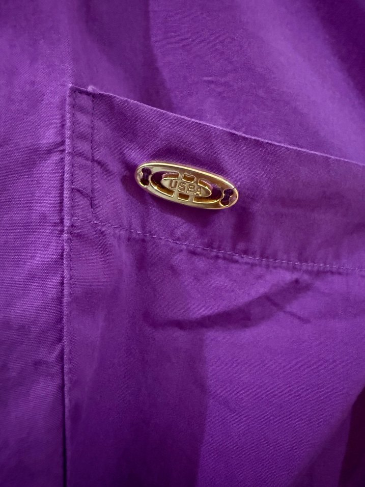 Kadın Mor Düğmeli Uzun Kollu Gömlek - Görsel 2