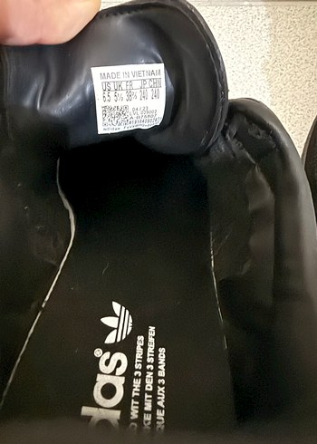 38,5 Beden siyah Renk Siyah Adidas Spor Kadın Sneaker