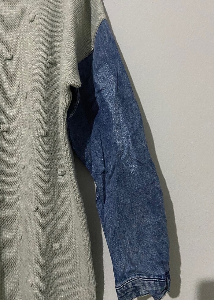 Kot detaylı sweat - Görsel 2