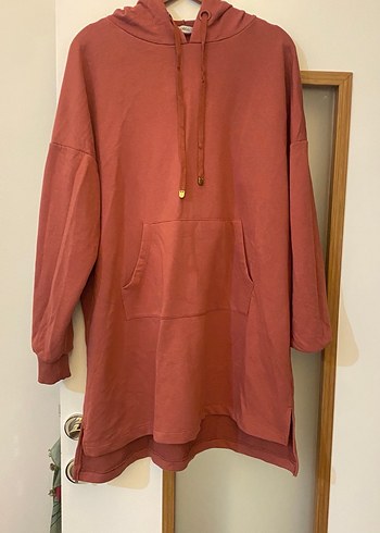 Pastel Pembe Kadın Süet Sweatshirt