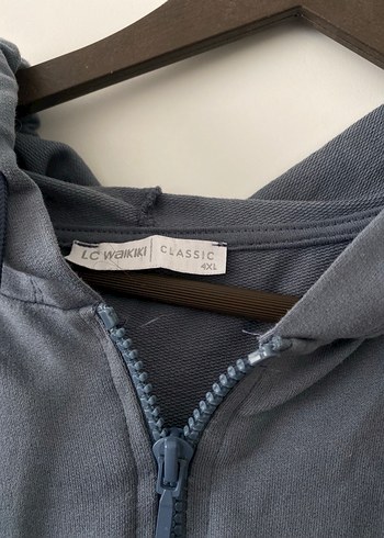 xxl Beden Mavi Kapüşonlu Midi Sweatshirt
