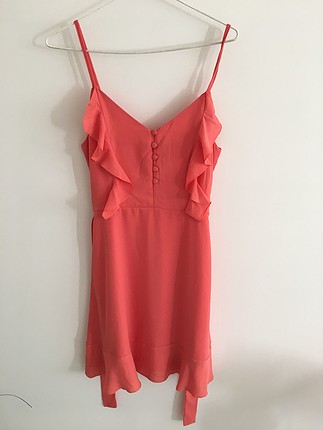 trendyol firfirli sifon elbise