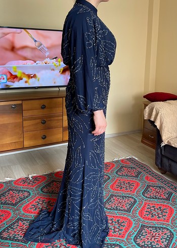 Tesettür Uzun Abiye Elbise - Görsel 6