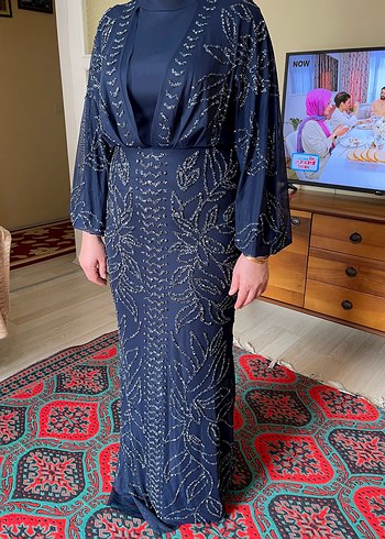 Tesettür Uzun Abiye Elbise - Görsel 4