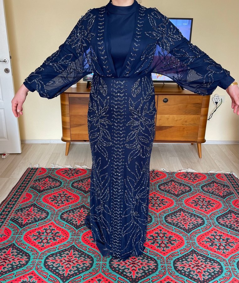 Tesettür Uzun Abiye Elbise - Görsel 5