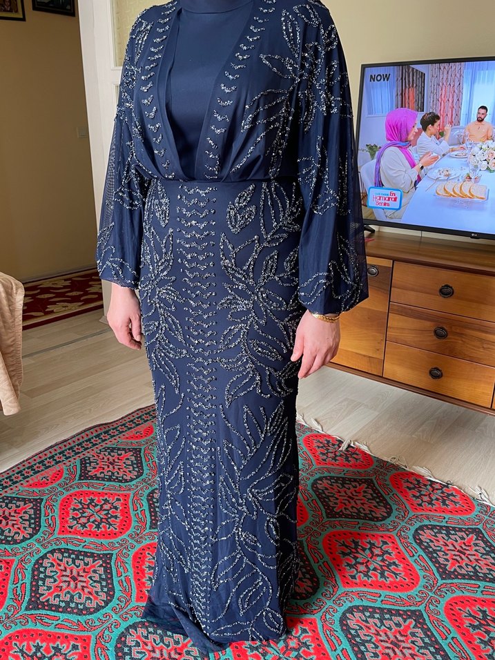 Tesettür Uzun Abiye Elbise - Görsel 4