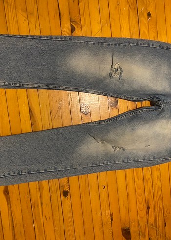 Kadın Gri Midi Boy Rahat Kesim Kot Pantolon