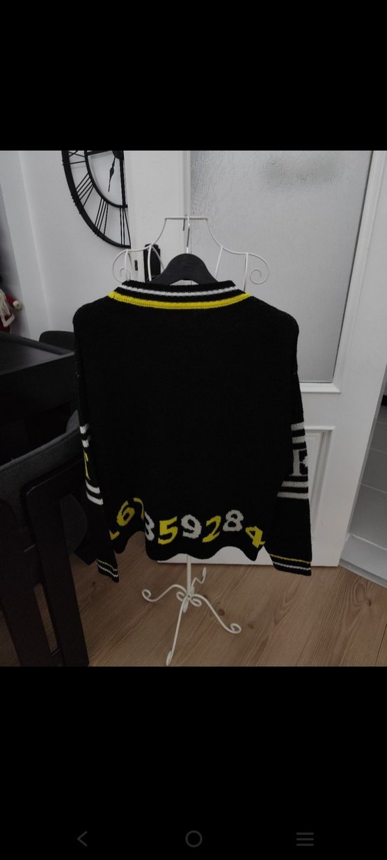 Siyah Desenli Örgü Kadın 
 kazak - Görsel 4