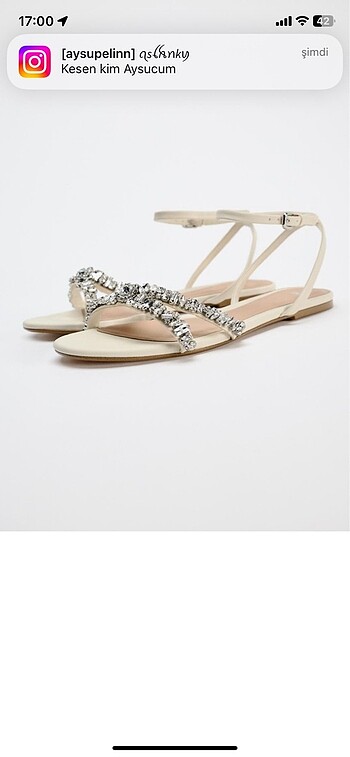 Zara ZARA Taşlı Sandalet
