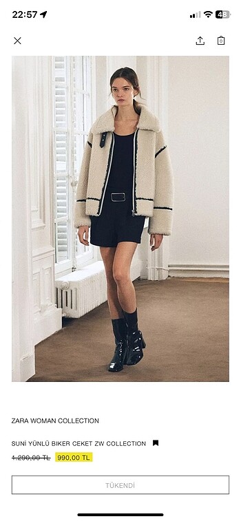 ZARA Teddy Biker Mont