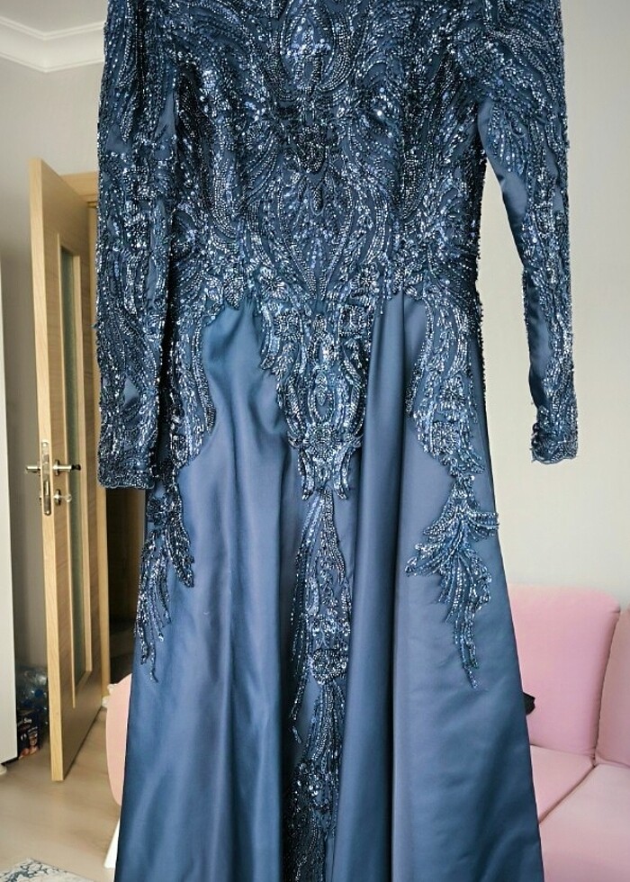 Taş işlemeli nişanlık Abiye - Görsel 5