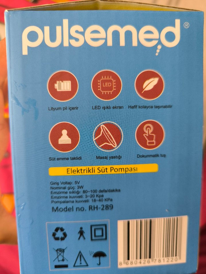 Pulsemed Elektrikli Süt Pompası RH-289 Beyaz-Gri - Görsel 2
