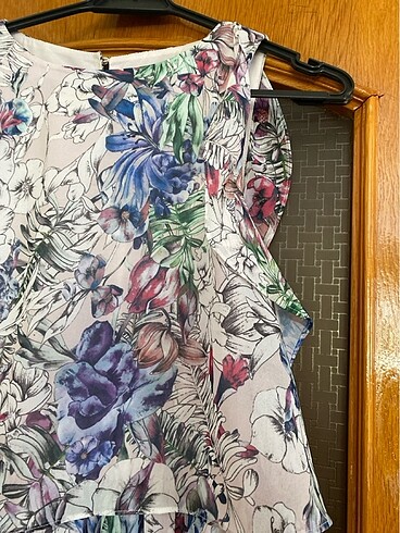 36 Beden H&M çiçek desenli uzun elbise