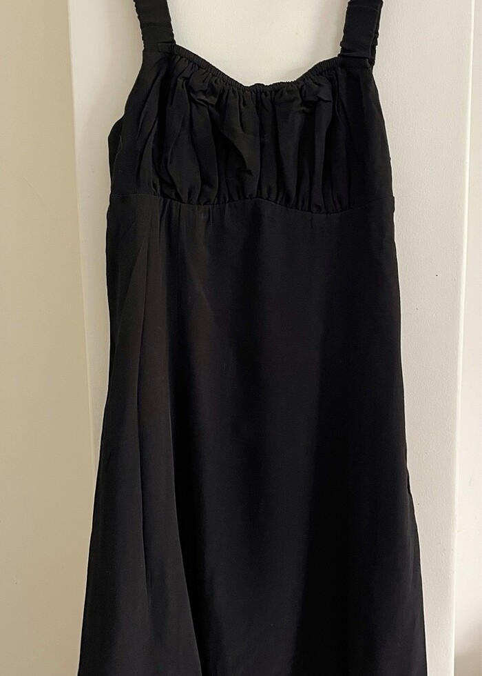 Siyah yazlık elbise - Görsel 4