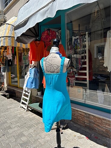 Mavi askılı elbise - Görsel 2