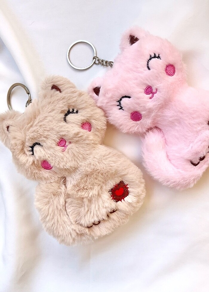 Kedi peluş anahtarlık - Görsel 2