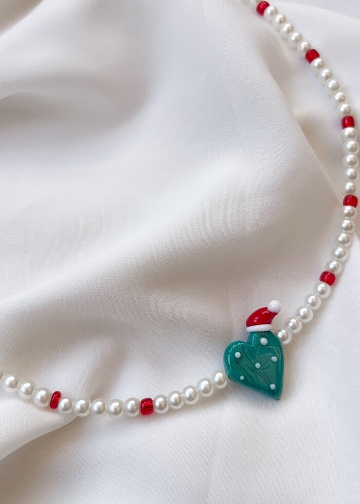 Şapkalı kalp kolye - Görsel 3