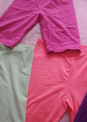 10 Yaş Beden çeşitli Renk 4 adetKız Çocukları için Pastel Renkli Pamuklu Taytlar