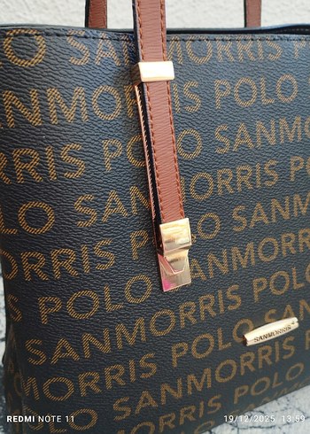 Kahverengi Deri Baskılı Kadın Çanta - Görsel 2