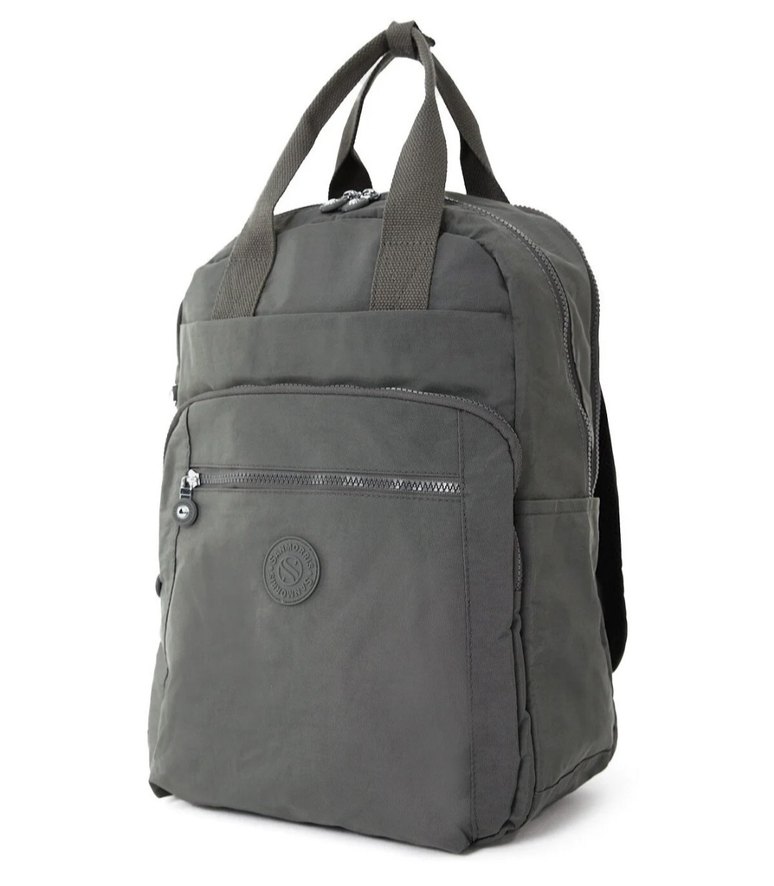 Gri Minimalist unisex Sırt Çantası su geçirmez - Görsel 4