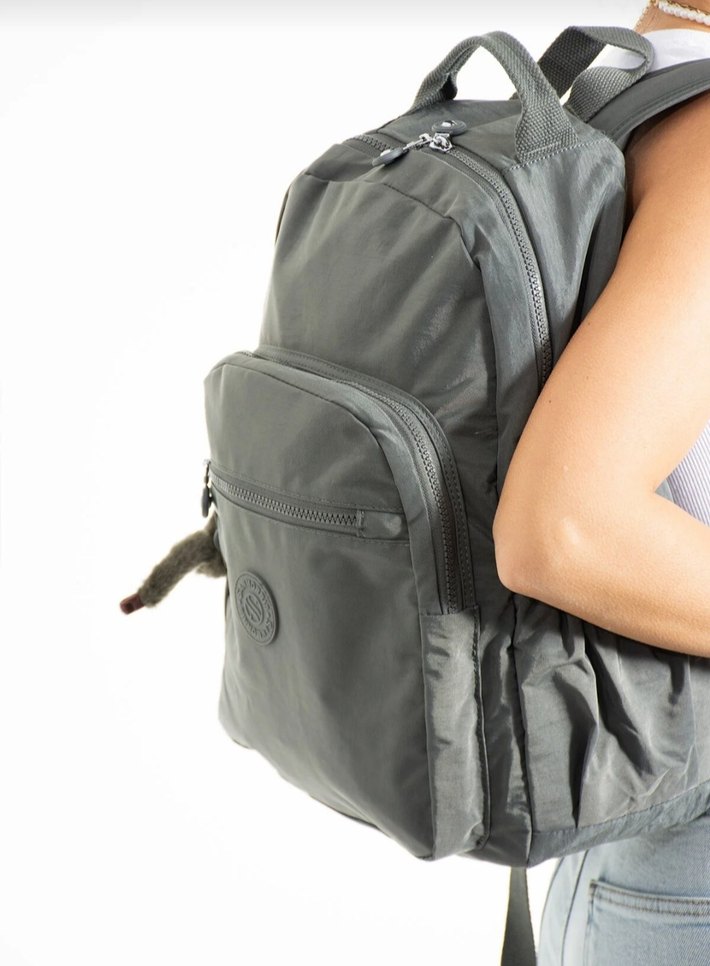 Gri Fermuarlı unisex Sırt Çantası - Görsel 2