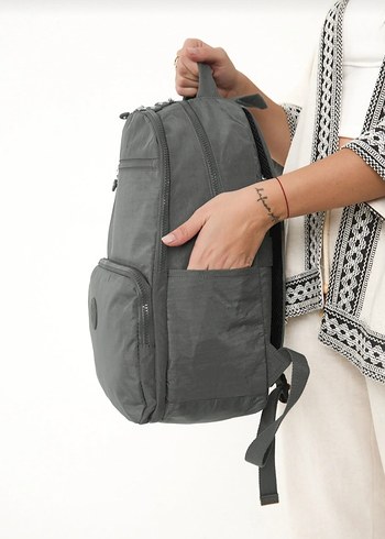 unisex Bel Detaylı Sırt Çantası - Görsel 2