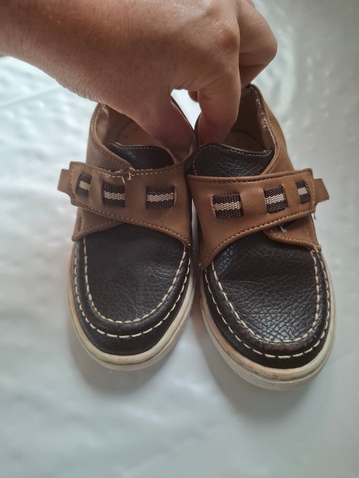 Kahverengi Deri Tokalı Erkek Çocuk Loafer - Görsel 2