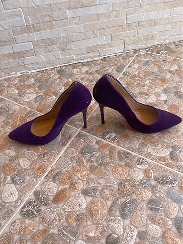 38 Beden Mor süet stiletto