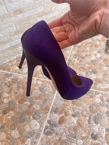 38 Beden mor Renk Mor süet stiletto