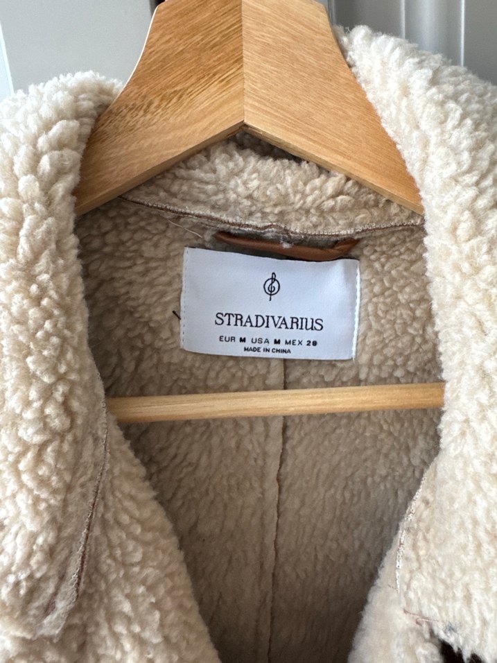 Kürklü Bej Süet Kadın Ceket - Görsel 2