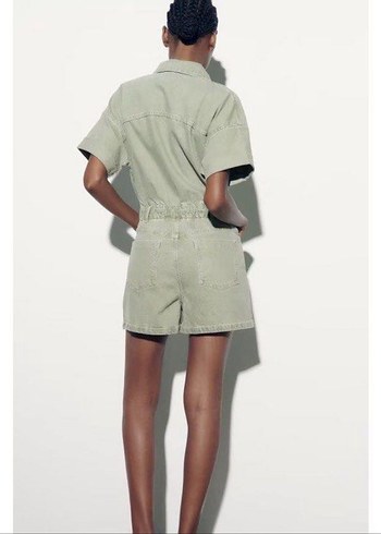 Zara Haki Denim Tulum - Görsel 2