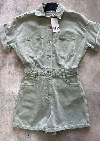 Zara Haki Denim Tulum - Görsel 3