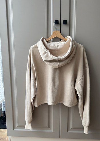 Bej Baskılı Kapüşonlu Sweatshirt - Görsel 3