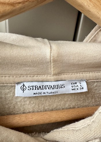 Bej Baskılı Kapüşonlu Sweatshirt - Görsel 2