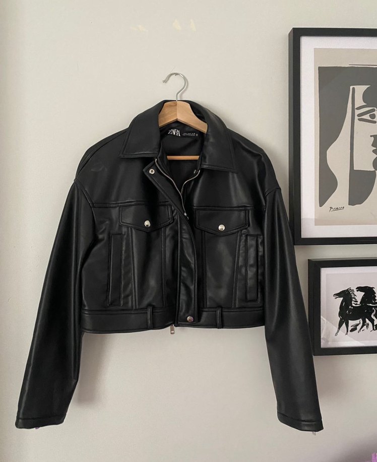 Zara Kısa Deri Ceket - Görsel 3