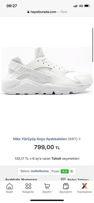 Nike orijinal ayakkabı