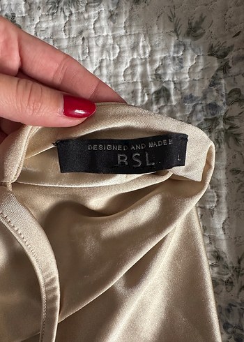BSL FASHION Şampanya rengi Crop saten Büstiyer