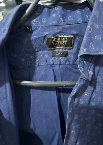 Lacivert Baskılı Erkek Gömlek - Görsel 2